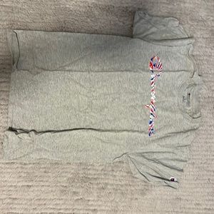 great ride white and blue champion tee shirt